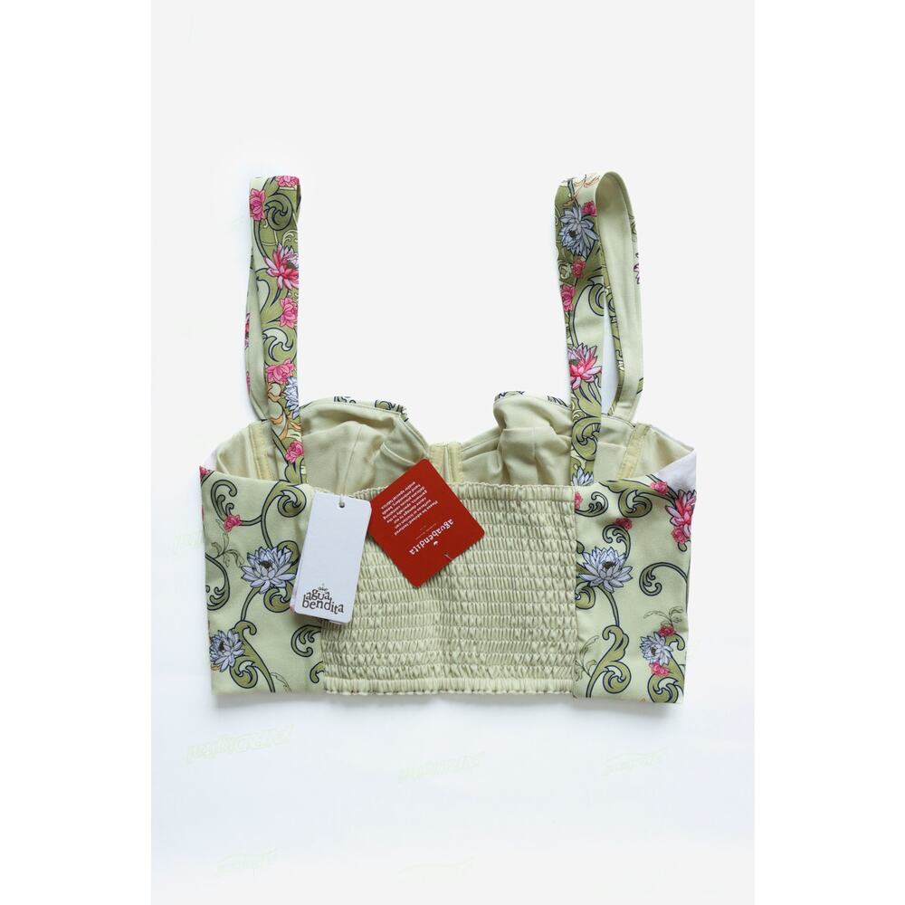 Revolve x Agua Bendita Lupe Underwired Bustier Top Floral Print Size M NWT - Picture 4 of 5